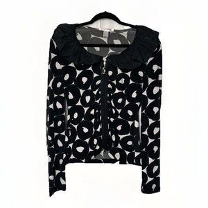 Joseph Ribkoff Black and White Patterned Blouse